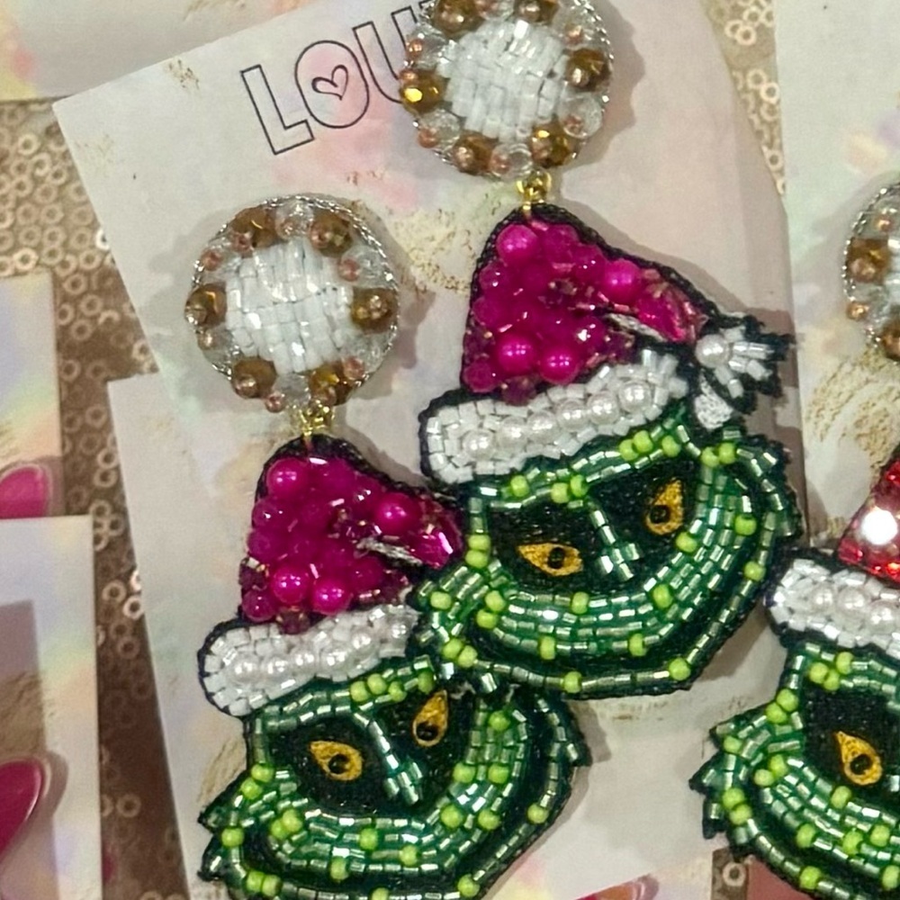 Christmas Grinch Earrings